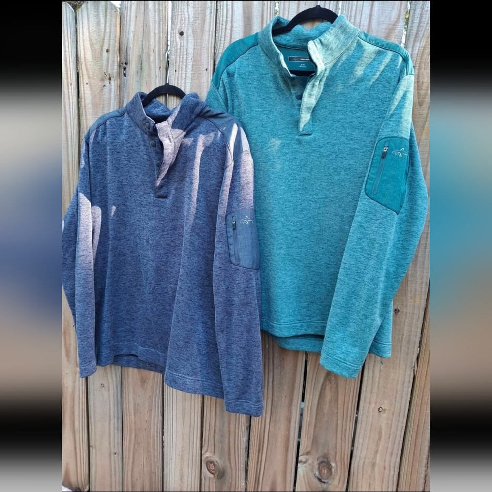 2 Greg Norman 1/4 Button Shirt XL
